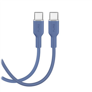 Puro Soft, USB-C / USB-C, 1,5 m, mėlynas - Laidas