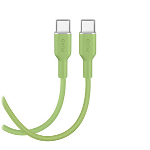 Puro Soft, USB-C / USB-C, 1,5 m, žalias - Laidas