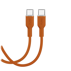 Puro Soft, USB-C / USB-C, 1,5 m, oranžinis - Laidas