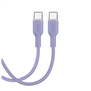 Puro Soft, USB-C / USB-C, 1,5 m, violetinis - Laidas