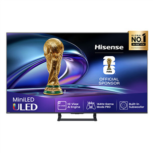 Hisense E8Q, 65'', 4K UHD, ULED, Mini LED, juodas - Televizorius