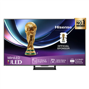 Hisense U7Q PRO, 55'', 4K UHD, ULED, Mini LED, juodas - Televizorius