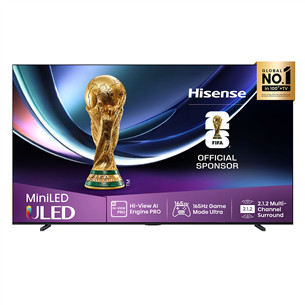 Hisense U7Q PRO, 100'', 4K UHD, ULED, Mini LED, juodas - Televizorius