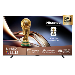 Hisense U8Q, 100'', 4K UHD, ULED, Mini LED, juodas - Televizorius