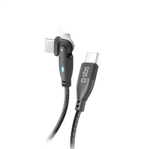 SBS Flexi, 60 W, 1 m, USB-C, pilkas - Laidas