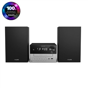 Philips TAM3205, 2.0, juodas/sidabro spalvos - Muzikinis centras