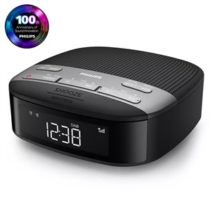 Philips TAR3505, FM, DAB+, juodas - Radijo žadintuvas