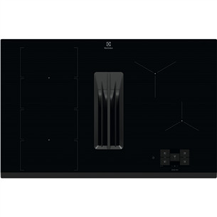 Electrolux 900 XT SensePro, plotis 80 cm, juoda - Įmontuojama kaitlentė su gartraukiu