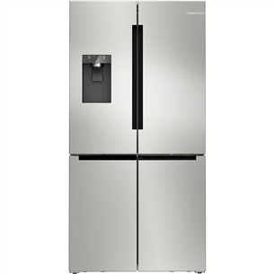 Bosch Series 6, French Door, 574 L, aukštis 183 cm, nerūdijančio plieno - SBS Šaldytuvas
