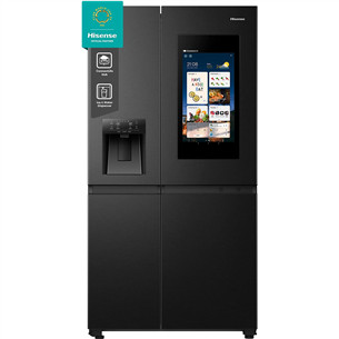 Hisense, NoFrost, 614 L, aukštis 179 cm, juodas - SBS Šaldytuvas