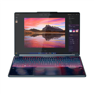 Lenovo Yoga Book 9i Gen 10, 14'', WQXGA+, OLED, 120 Hz, Ultra 7, 32 GB, 1 TB, W11P, ENG, mėlynas - Nešiojamasis kompiuteris