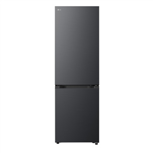 LG, Total No Frost, 333 L, aukštis 186 cm, matinis juodas - Šaldytuvas