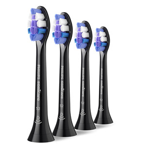Philips Sonicare Sensitive, 4 vnt., juodi - Dantų šepetėlių antgaliai