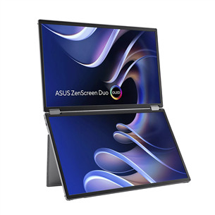 Asus Zenscreen Duo OLED, 14'', OLED, nešiojamas, aliuminio spalvos - Monitorius