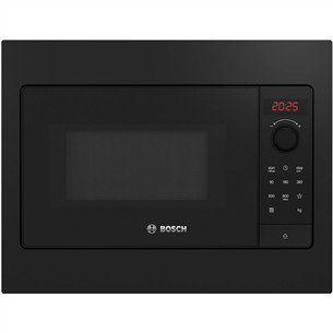 Bosch Series 2, 20 L, 800 W, juoda - Įmontuojama mikrobangų krosnelė