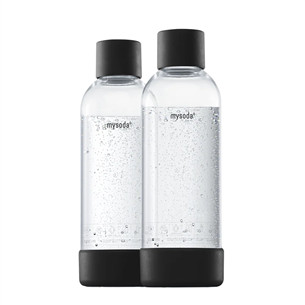 MySoda, 1L, 2 vnt., juodi - Buteliai gazuoto vandens gaminimo aparatui