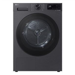 LG, šilumos siurblys, 9 kg, gylis 66 cm, matinė juoda - Džiovyklė