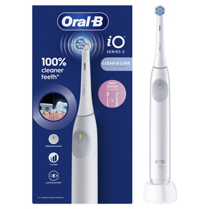 Braun Oral-B iO2, baltas - Elektrinis dantų šepetėlis