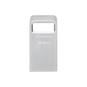 Kingston DataTraveler Micro, 64 GB, sidabro spalvos - USB atmintinė