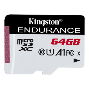 Kingston High-Endurance, microSDXC, 64 GB, balta - Atminties kortelė
