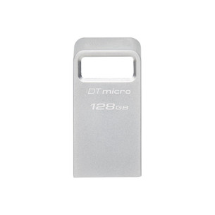 Kingston DataTraveler Micro, 128 GB, sidabro spalvos - USB atmintinė