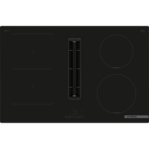 Bosch, Series 4, plotis 80 cm, be rėmelio, juoda - Įmontuojama indukcinė kaitlentė su gartraukiu
