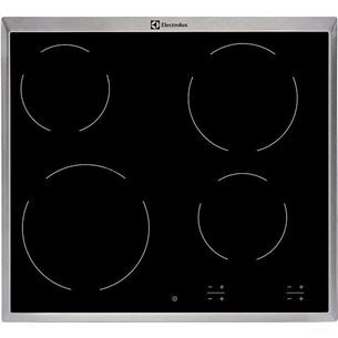 Electrolux, plotis 57,6 cm, nerūdijančio plieno rėmas, juoda - Įmontuojama keramikinė kaitlentė