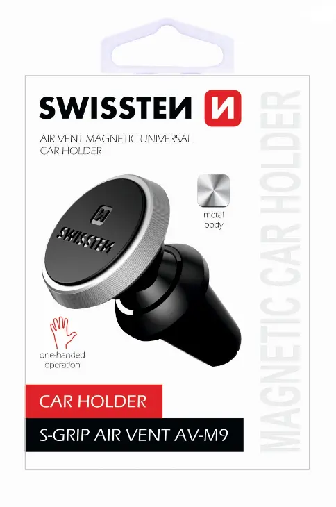 Swissten S-Grip AV-M9 Universal Car Air Vent Holder For Devices Black / Silver