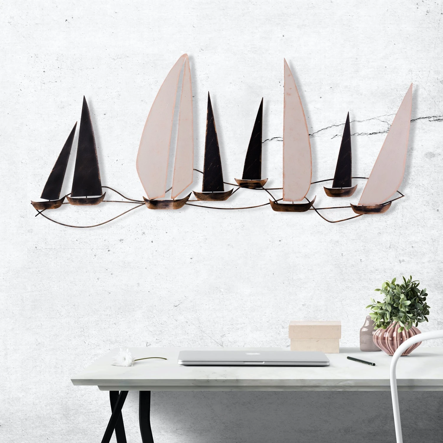 Dekoratyvinis metalinis sienų aksesuaras, Wallxpert, daugiaspalvis, 117 x 5 x 52, cm