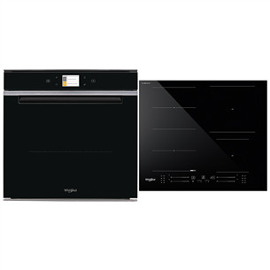 Whirlpool, 73 L, black - Orkaitė + indukcinė kaitlentė