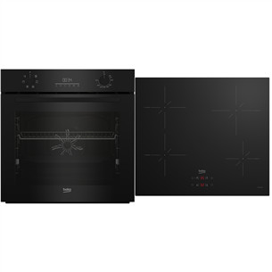 Beko, 72 L, juoda - Orkaitė + indukcinė kaitlentė