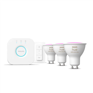 Philips Hue Starter Kit, Smart Spotlights, Dimmer Switch, GU10 3 vnt - Išmaniųjų šviesų rinkinys